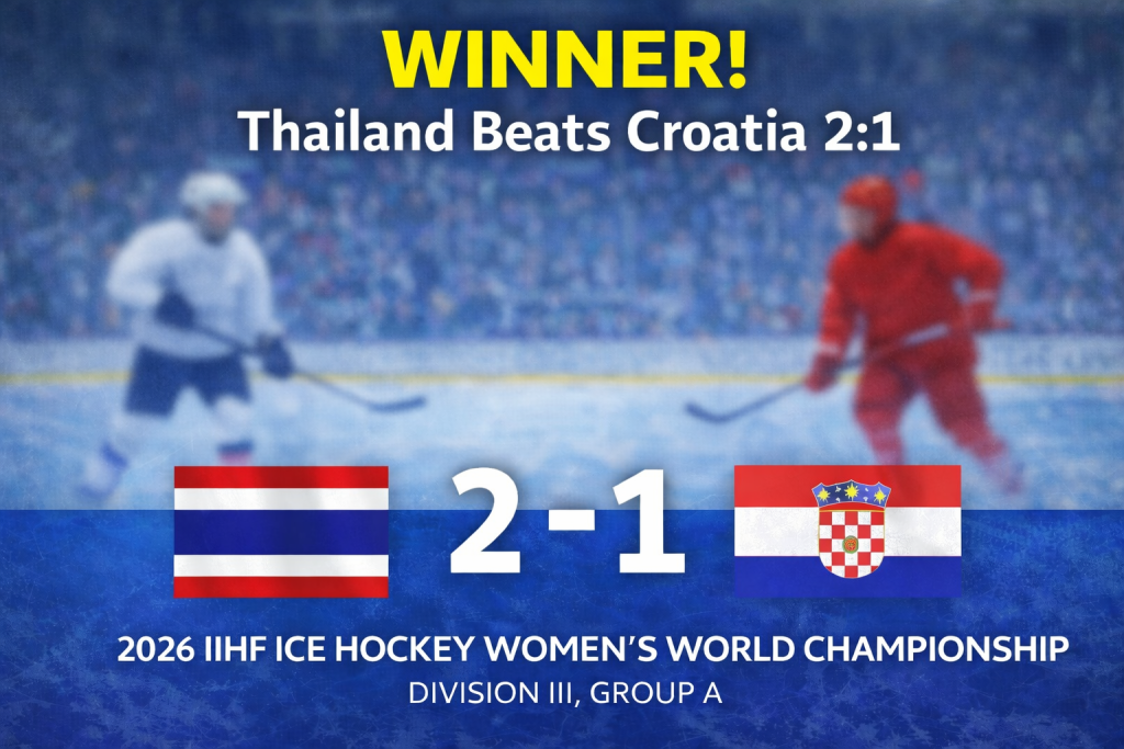 ทีมชาติไทยฮอกกี้น้ำแข็งหญิงเฉือนชนะโครเอเชีย 2-1 ศึก 2026 IIHF Women’s World Championship